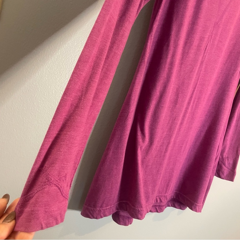 ATHLETA TRIUMPH HOODIE SWEATSHIRT short DRESS SZ/Med Fuchsia Color. - Picture 5 of 11